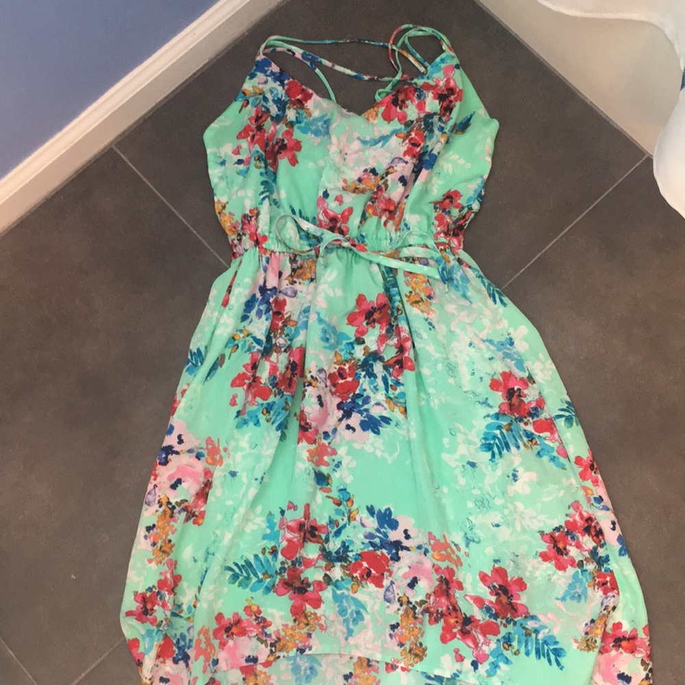 Mint green summer dress